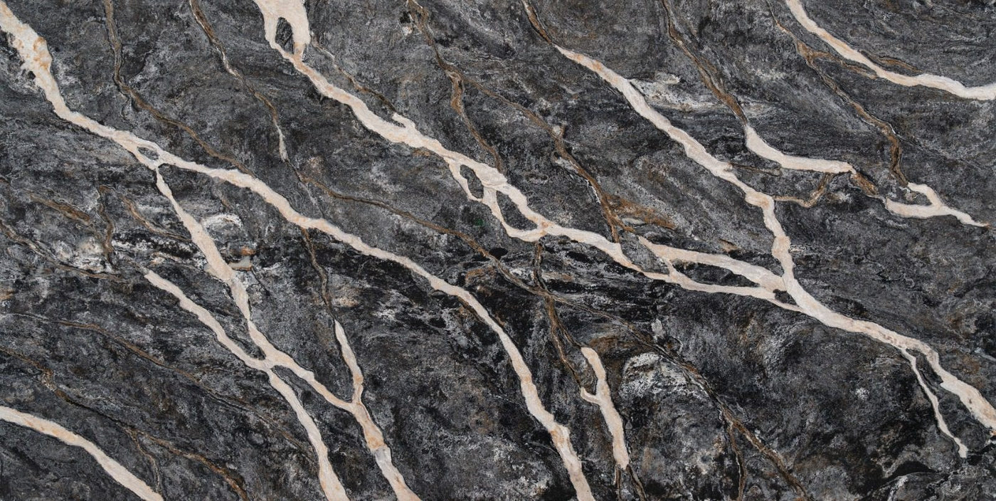 Black Belvedere Lucent Quartz slab