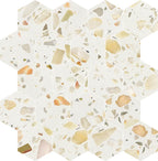 Allegro Biscotti 3" Hexagon Honed Terrazzo Mosaic - image 1