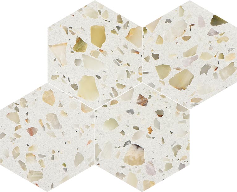 Allegro Biscotti 6" Hexagon Honed Terrazzo Mosaic - image 2