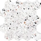 Allegro Cemento 3" Hexagon Honed Terrazzo Mosaic - image 2