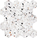 Allegro Cemento 3" Hexagon Honed Terrazzo Mosaic - image 3