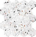 Allegro Cemento 3" Hexagon Honed Terrazzo Mosaic - image 1