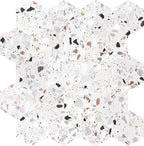 Allegro Cemento 3" Hexagon Honed Terrazzo Mosaic - image 1