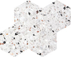 Allegro Cemento 6" Hexagon Honed Terrazzo Mosaic - image 2