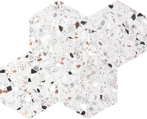 Allegro Cemento 6" Hexagon Honed Terrazzo Mosaic - image 2