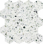 Allegro Menta 3" Hexagon Honed Terrazzo Mosaic - image 3
