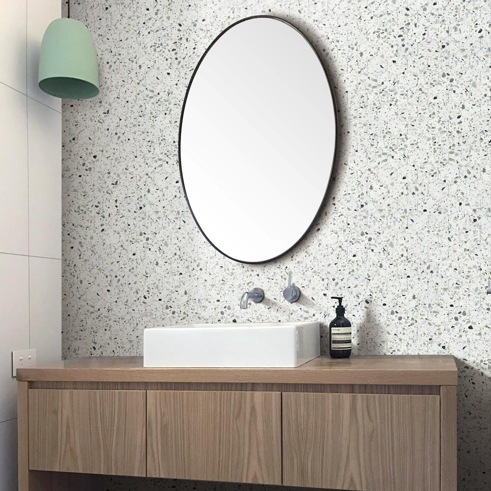 Allegro Menta 3" Hexagon Honed Terrazzo Mosaic - image 4