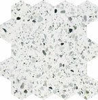 Allegro Menta 3" Hexagon Honed Terrazzo Mosaic - image 1