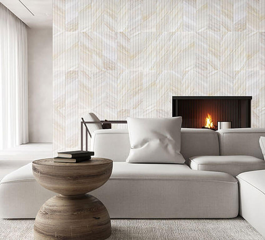 Mars-Panel 6"x18" Outward Almond Frost Honed Marble Tile - image 5
