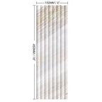 Mars-Panel 6"x18" Outward Almond Frost Honed Marble Tile - image 1