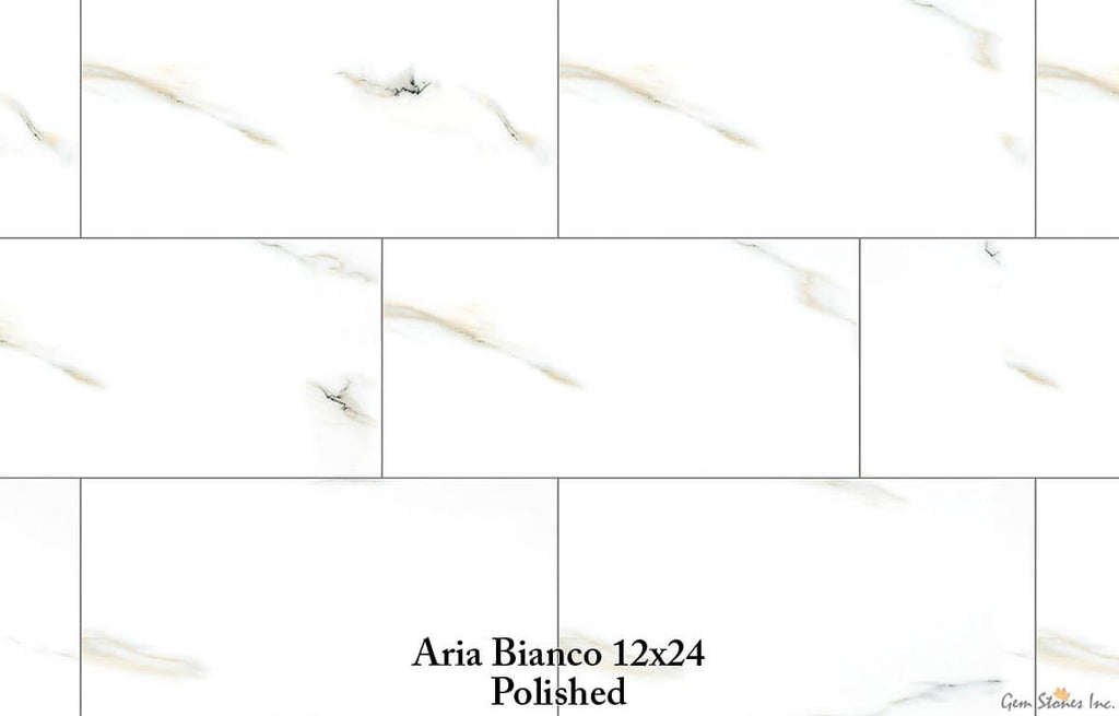 Aria Bianco Polished Porcelain Tile - image 1