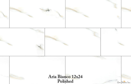 Aria Bianco Polished Porcelain Tile - image 1