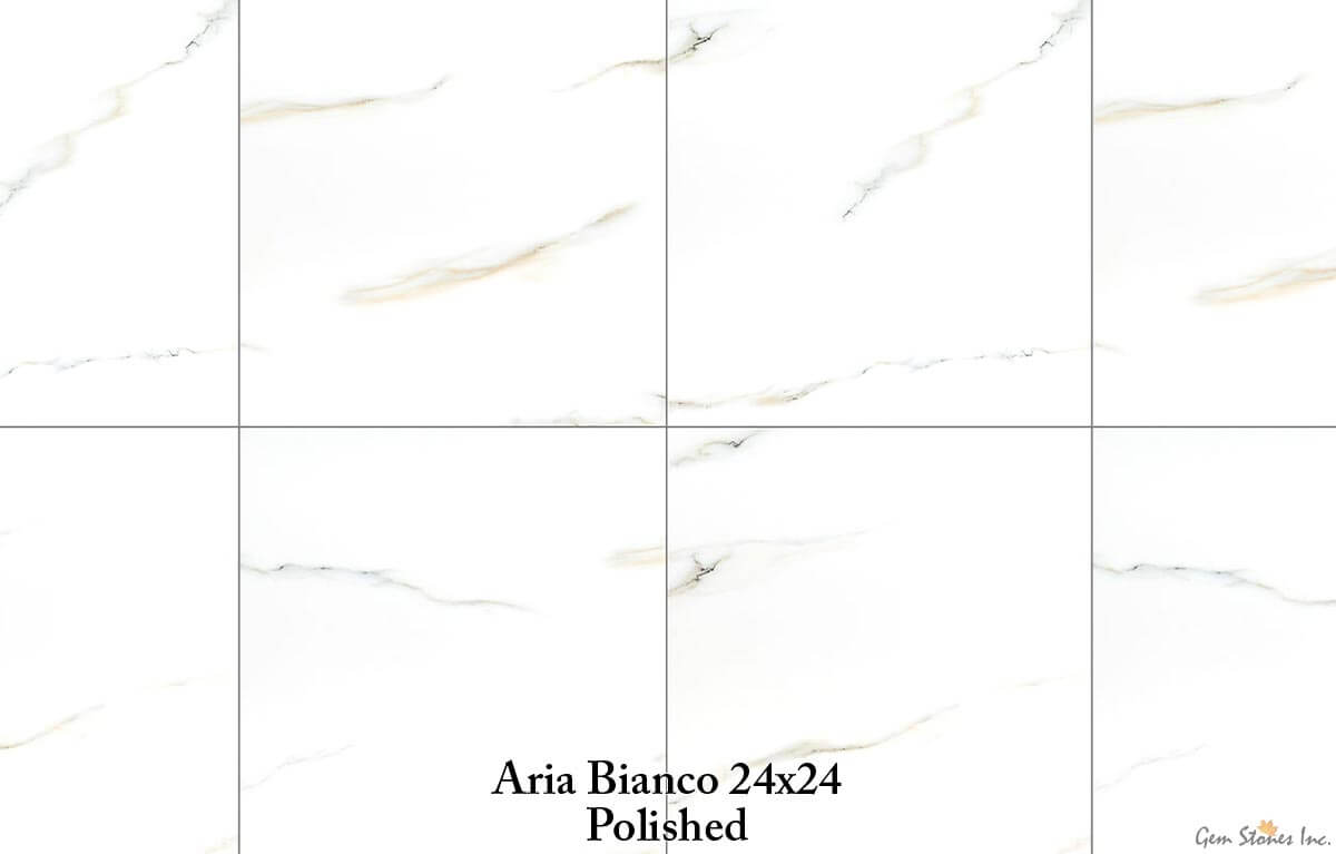 Aria Bianco Polished Porcelain Tile - image 3