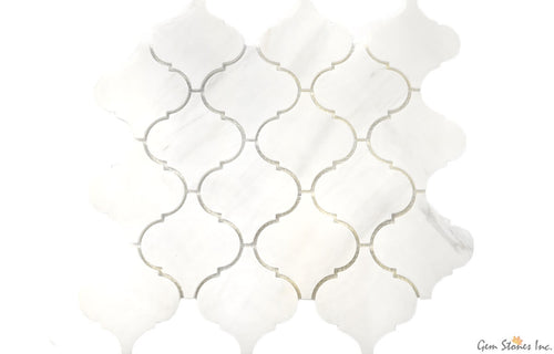 Ariston White Marble Arabesque Mosaic - image 1