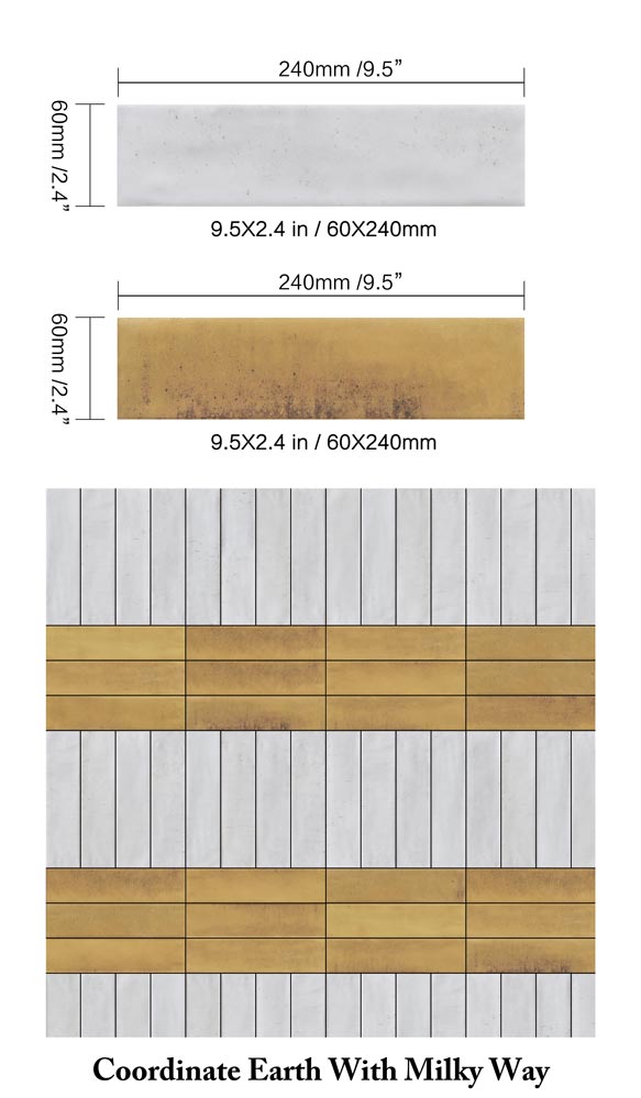 Atmosphere Milky Way 2.4"x9.5" Glossy Porcelain Tile - image 7