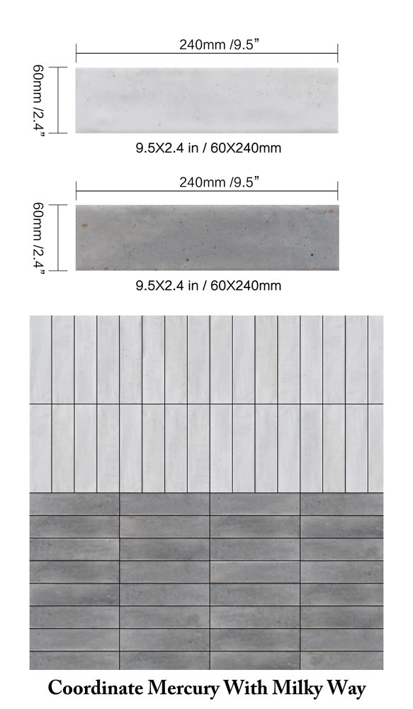 Atmosphere Mercury 2.4"x9.5" Glossy Porcelain Tile - image 7