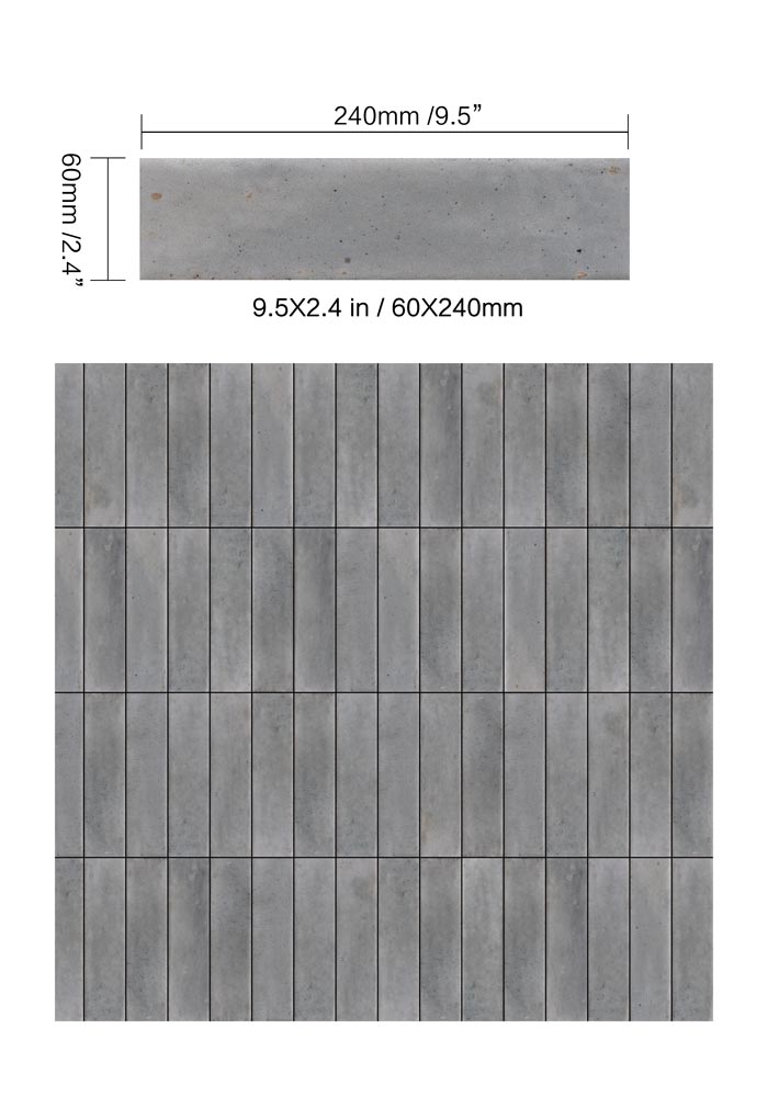 Atmosphere Mercury 2.4"x9.5" Glossy Porcelain Tile - image 6
