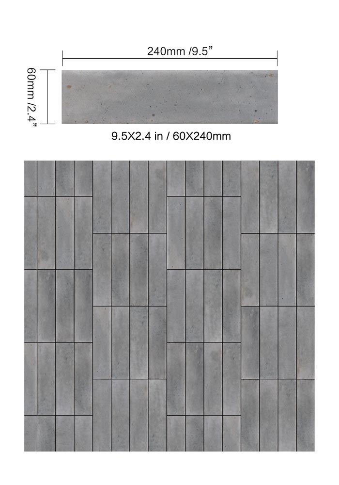 Atmosphere Mercury 2.4"x9.5" Glossy Porcelain Tile - image 5