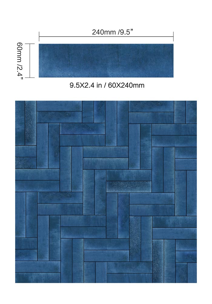 Atmosphere Neptune 2.4"x9.5" Glossy Porcelain Tile - image 5