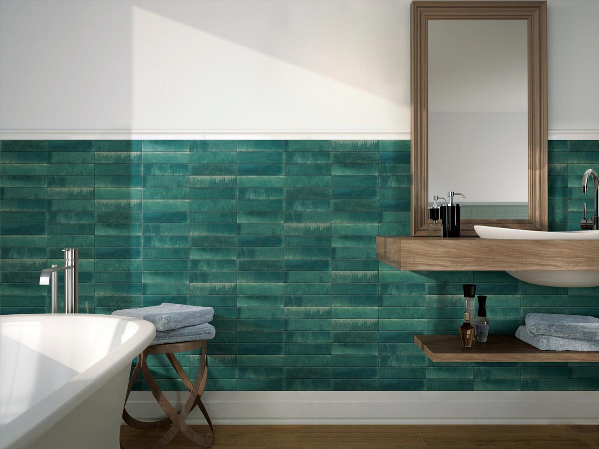 Atmosphere Northern Lights 2.4"x9.5" Glossy Porcelain Tile - image 4