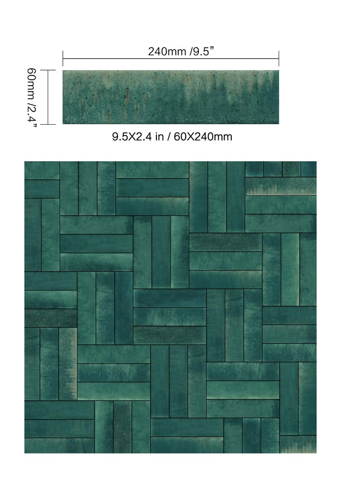 Atmosphere Northern Lights 2.4"x9.5" Glossy Porcelain Tile - image 7