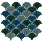 Azul Scallop Porcelain Mosaic