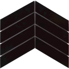 Baleno Black Matte Chevron 2"x7" Porcelain Mosaic - image 1