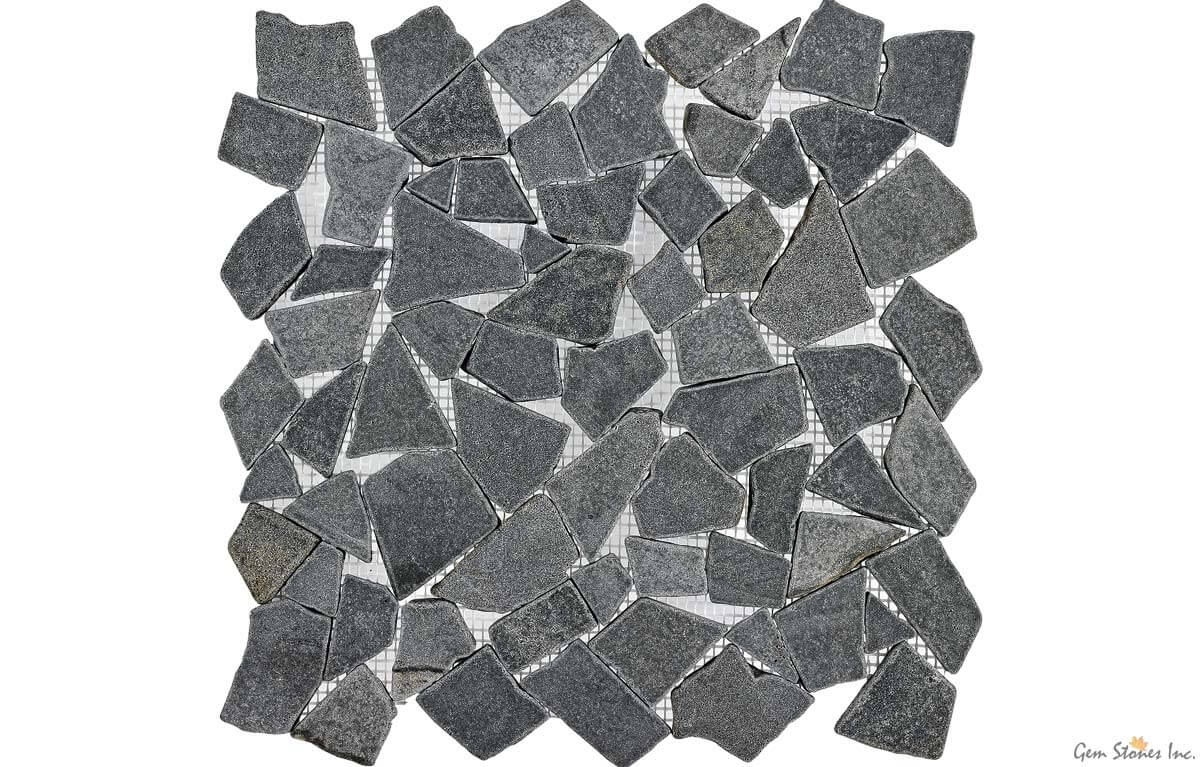 Basalt Pebbles Honed+Tumbled Marble Mosaic - image 1