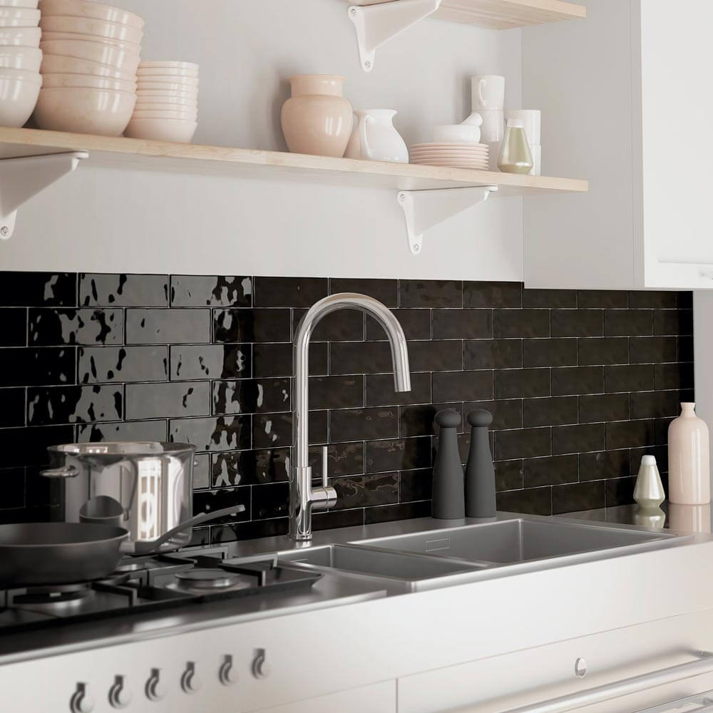 Borgo Noir 2.5"x8" Porcelain Tile - image 1