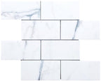 Calacatta 3"x6" Brick Polished Marble Mosaic - image 2