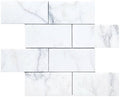 Calacatta 3"x6" Brick Polished Marble Mosaic - image 1