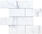 Calacatta 3"x6" Brick Polished Marble Mosaic - image 1