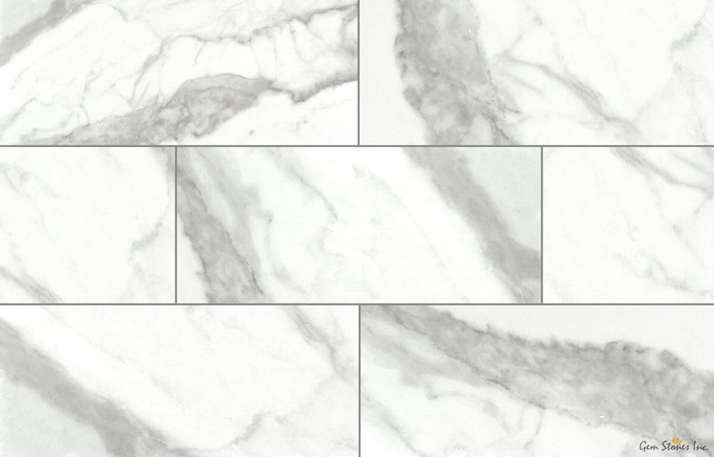 Eterna Calacatta Grey Porcelain Tile - image 1