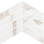 Calacatta Mont 2"x7" Chevron Matte Porcelain Mosaic - image 3