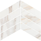 Calacatta Mont 2"x7" Chevron Matte Porcelain Mosaic - image 4