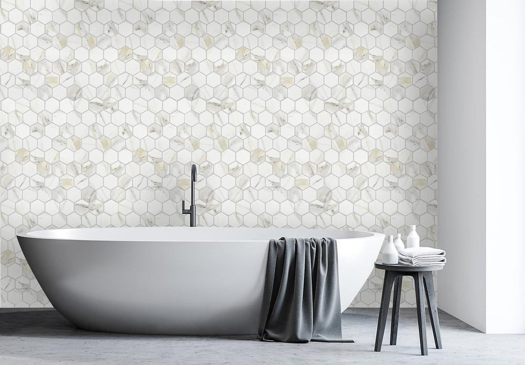 Calacatta Mont 3" Hexagon Matte Porcelain Mosaic - image 3