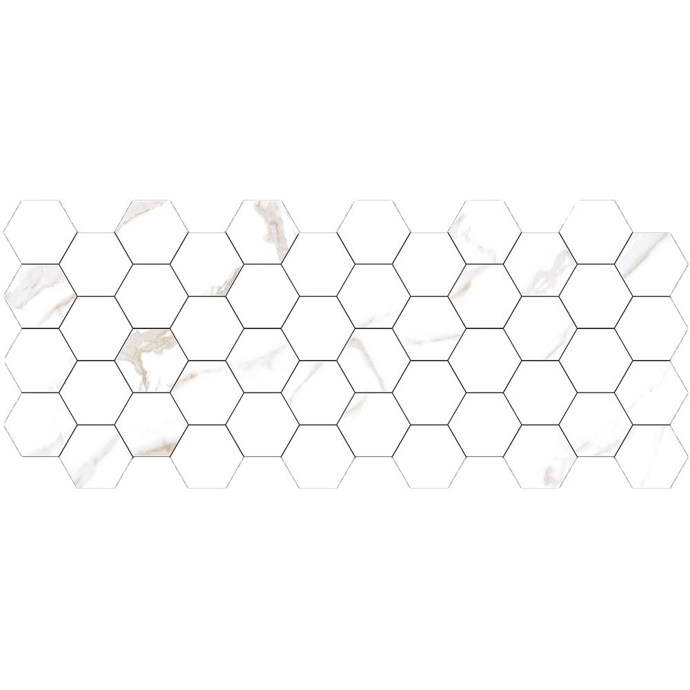 Calacatta Mont 4" Hexagon Matte Porcelain Mosaic - image 2