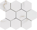 Calacatta Mont 4" Hexagon Matte Porcelain Mosaic - image 1