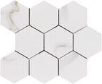 Calacatta Mont 4" Hexagon Matte Porcelain Mosaic - image 1
