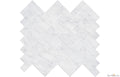 Carrara Marble 1"x3" Herringbone Polished Mosaic - image 1