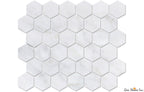 Carrara Marble 2" Polished Hexagon Mosaic - image 1