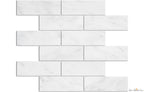 Carrara Marble 2"x6" Brick Polished Mosaic - image 1