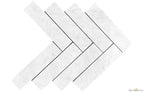 Carrara Marble 2"x8" Herringbone Polished Mosaic - image 1