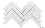 Carrara Marble 2"x8" Herringbone Polished Mosaic - image 3