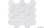 Carrara Marble 3" Hexagon Mosaic - image 1