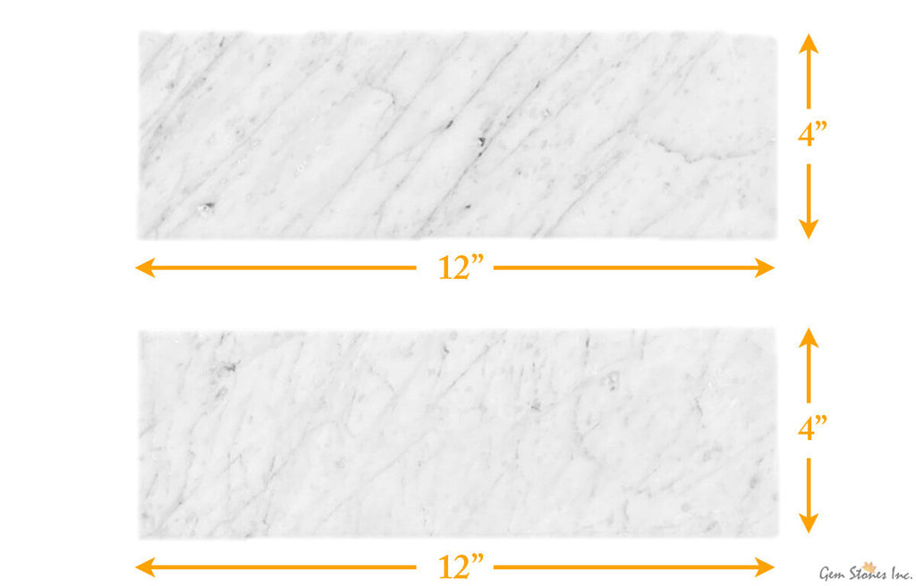 Carrara Marble 4"x12" Brick Polished Mosaic - image 2
