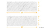 Carrara Marble 4"x12" Brick Polished Mosaic - image 2