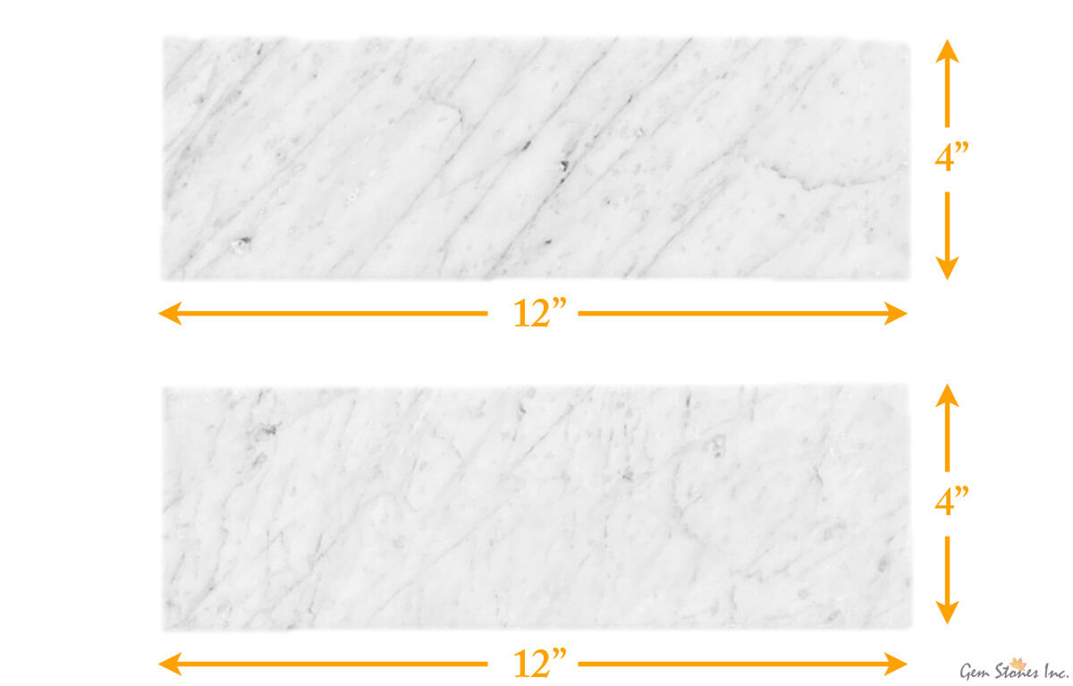 Carrara Marble 4"x12" Brick Polished Mosaic - image 2