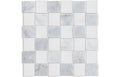 Carrara+White Marble 2"x2" Basketweave Honed Mosaic - image 1