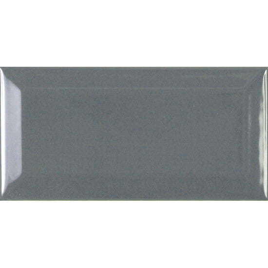 Chess Dark Grey Bevelled Glossy Wall Tile - image 1